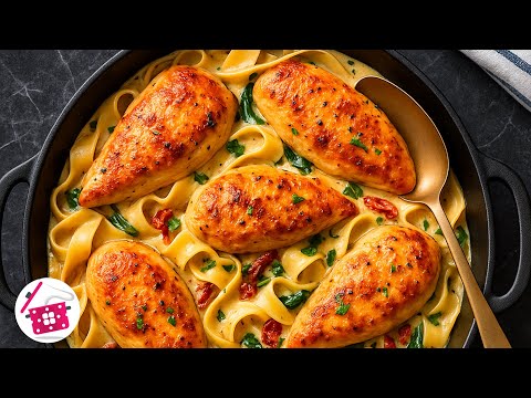 Видео: НЕ могу перестать готовить ЭТО на Ужин😋 СОЧНАЯ Курица с Пастой за 20 Минут! Простой и вкусный рецепт