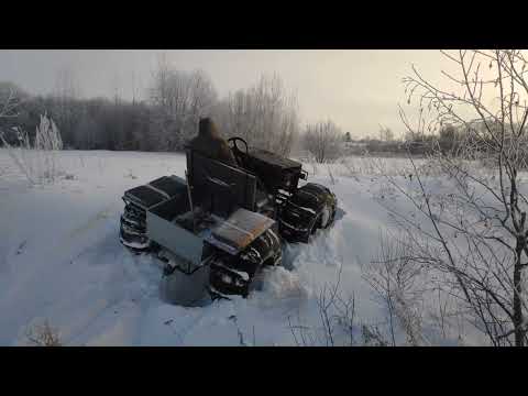 Видео: Чебуратор ВАЗдеход 4х4 по глубокому снегу