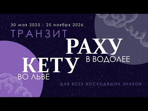 Видео: Транзит Раху и Кету через Водолей и Лев для всех восходящих знаков