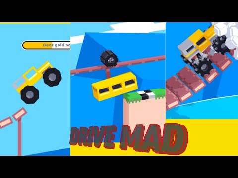 Видео: ИНТЕРЕСНЫЕ УРОВНИ В ИГРЕ ►DRIVE MAD!!!