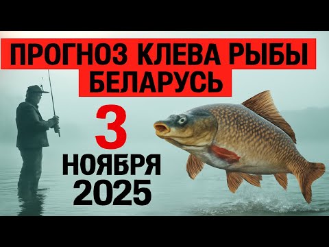 Видео: ПРОГНОЗ КЛЁВА в Беларусь на 3 ноября 2025 Бросай все и на рыбалку!