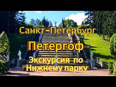 Видео: Санкт-Петербург. 13 серия. Петергоф, 2 часть. Экскурсия по Нижнему парку на электрокаре. 