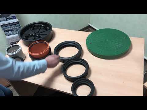 Видео: Комплектующие к дренажным колодцам (люки, кинеты, манжеты, муфты, дно-крышки)