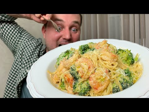 Видео: СУПЕР СЛИВОЧНАЯ ПАСТА с Креветками и Брокколи