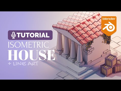 Видео: Урок по изометрическому штриховому арт-хаусу в Blender | Polygon Runway