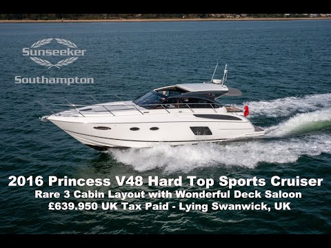 Видео: Продаётся спортивный крейсер Princess V48 2016 года выпуска — 639 995 фунтов стерлингов — редкая ...