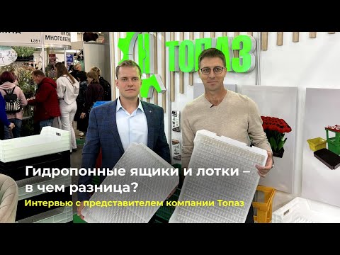 Видео: Гидропонные ящики и лотки – в чем разница? Интервью с представителем компании Топаз