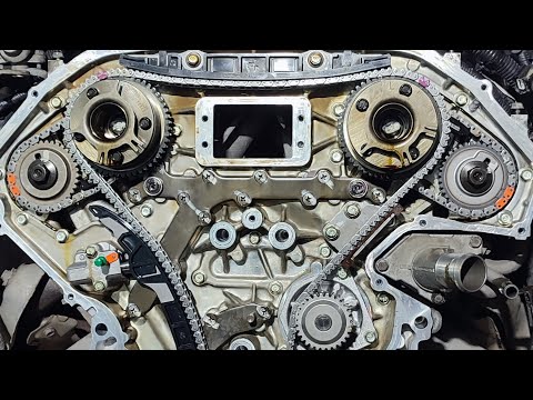 Видео: Инфинити QX70 замена ГРМ. Метки цепи ГРМ. #инфинитифх35 #инфинити .