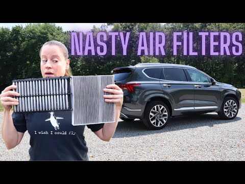 Видео: Как заменить салонный и двигательный фильтры в Hyundai Santa Fe 2.5L Turbo 2021-2023 годов выпуска