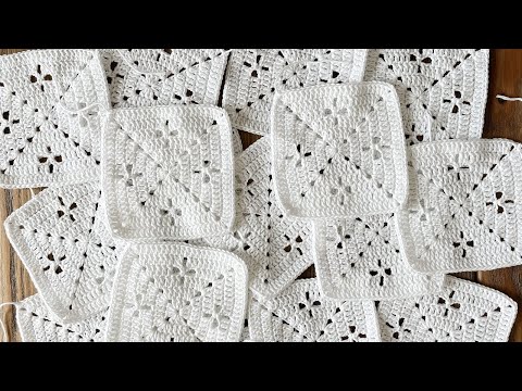 Видео: Бабушкин квадрат крючком Мастер-класс + схема. Granny Square Crochet Pattern Tutorial + Chart