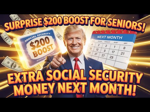 Видео: Неожиданная прибавка в размере 200 долларов для пенсионеров — дополнительные деньги по социальном...