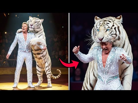 Видео: Шокирующее Последнее Выступление Роя Хорна – Его Разорвал Собственный Тигр Прямо На Сцене
