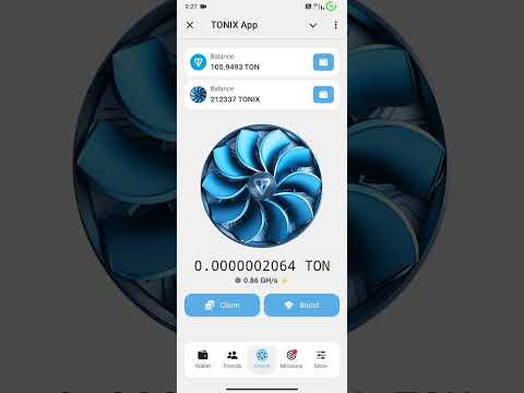 Видео: Всплыло сообщение о получении 103 TON за рефералов в приложении TONIX