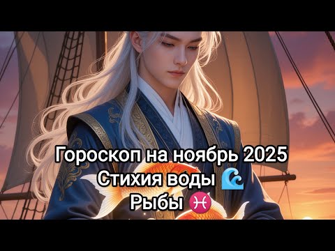 Видео: Гороскоп на ноябрь 2025. Стихия воды 🌊. Рыбы ♓