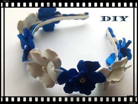 Видео: ПРАЗДНИЧНЫЙ ОБОДОК ИЗ ГЛИТТЕРНОГО ФОАМИРАНА за 20 минут, МК / DIY