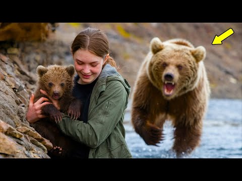 Видео: Девушка спасла плачущего Медвежонка. То, что сделала Мама-Медведица, Шокировало всех!