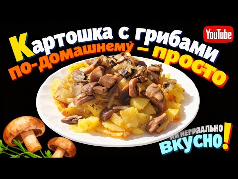Видео: Жаренная Картошка с грибами по-домашнему — просто и нереально вкусно!