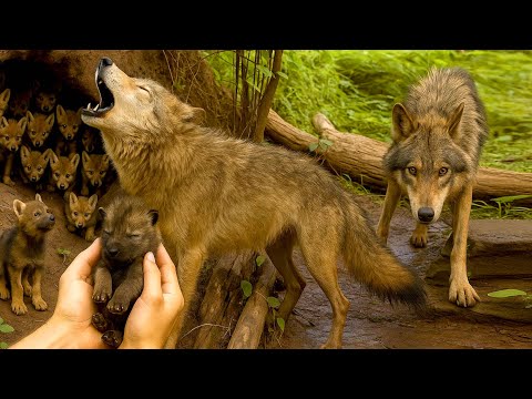 Видео: Вау! После того как я приютил волка 🐺, я и не ожидал, что мой двор превратится в волчье логово. 🐺🥰😘❤