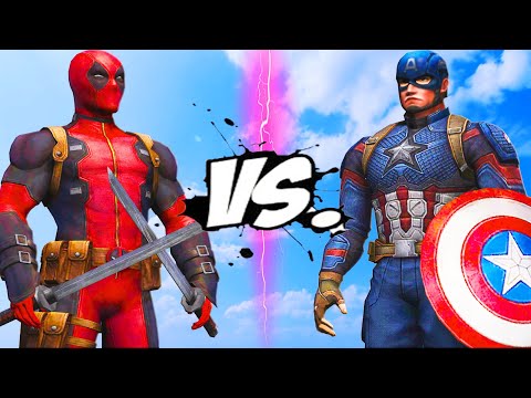 Видео: Капитан Америка против Дэдпула
