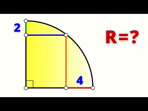 Видео: КЛАССИКА! Четверть круга. Найдите радиус!