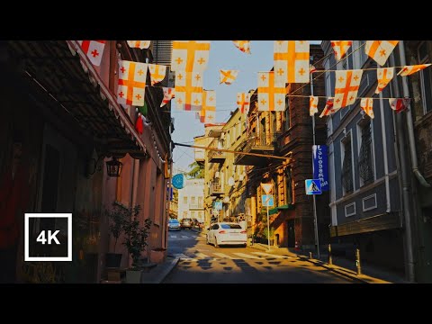 Видео: Прогулка ранним утром в Тбилиси, Грузия　Early Morning Walk in Tbilisi, Georgia | Bird Sounds