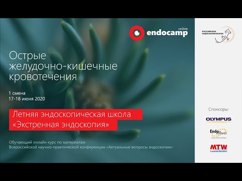 Видео: Endocamp 2020-2021. Первая смена "Острые желудочно-кишечные кровотечения" (день 1)