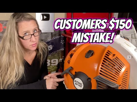 Видео: Ранцевый воздуходув Stihl BR700 не запускается после того, как «клиент попытался починить». 150 д...