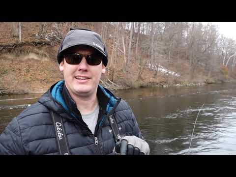 Видео: Мэг Лип для стальноголовой форели реки Маскегон, Эпс 1912