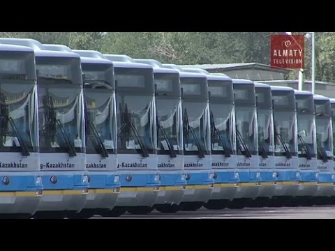 Видео: В Алматы 24 новых автобуса стали  курсировать по 85-му маршруту (01.11.16)