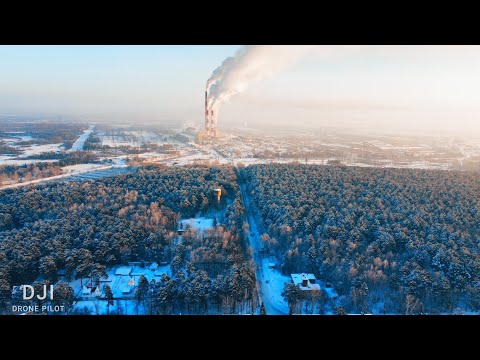 Видео: Зимние окрестности города Назарово. Полёт на DJI Mini SE - Снежные просторы