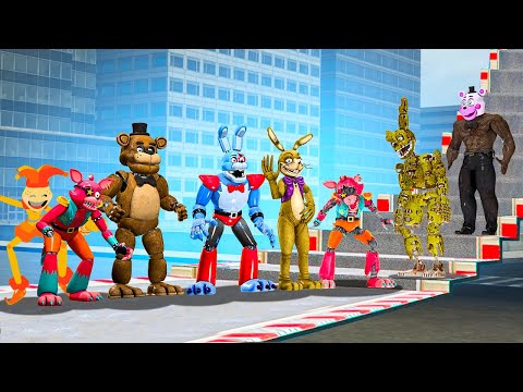 Видео: КАК ДАЛЕКО СЕКРЕТНЫЕ АНИМАТРОНИКИ ФНАФ 9 СМОГУТ ЗАБРАТЬСЯ ПО СТУПЕНЬКАМ ЛЕСТНИЦЫ В ГАРРИС МОД?!