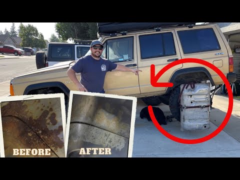 Видео: Очистка ржавого бензобака и топливной системы на Jeep Cherokee XJ 1987 года. Эпизод: 11