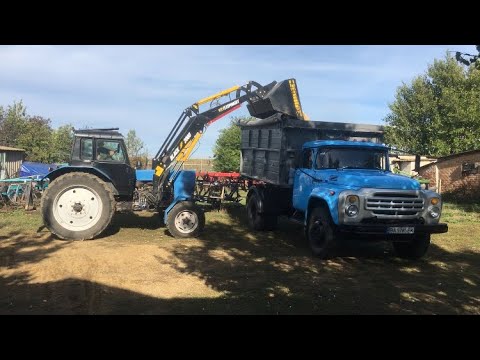 Видео: Зіл Ом-366 і мтз 80 з куном//грузимо і вивозимо ячмінь//🇺🇦