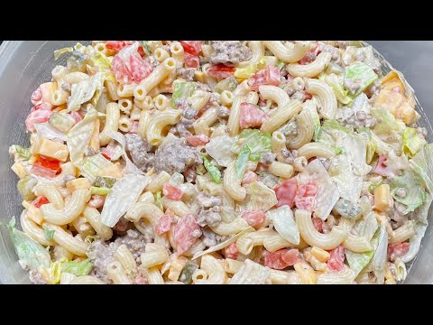 Видео: Салат с макаронами Биг Мак, чертовски вкусный