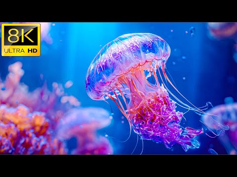 Видео: Лучший аквариум 8K — красочные коралловые рыбы и медузы с расслабляющей музыкой для глубокого сна