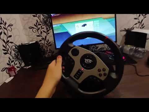 Видео: ОБЗОР НА МОЙ ИГРОВОЙ РУЛЬ С КПП ДЛЯ ИГР С ДНС