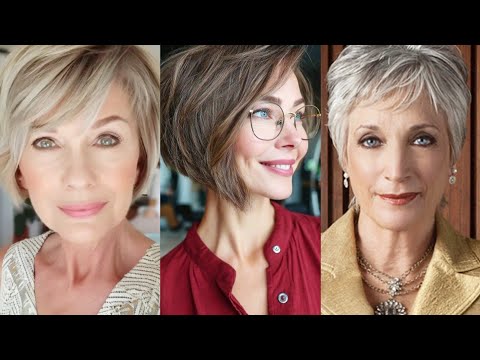 Видео: Стрижка для женщин 50+, 60+ и 70+ — женская стрижка