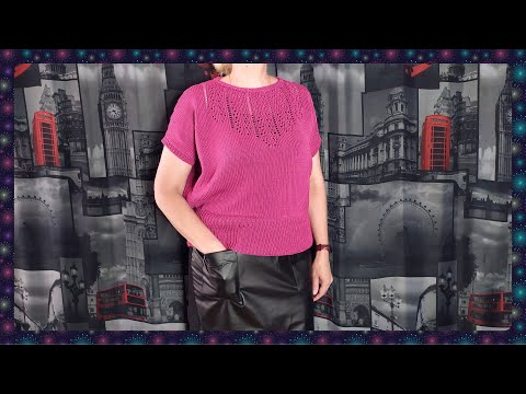 Видео: Как вязала джемпер из «Egitto». Описание+схема ажура.