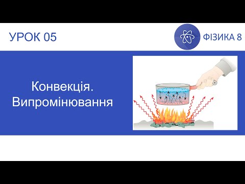 Видео: Фізика 8. Урок №5. Конвекція. Випромінювання. Презентація для 8 класу