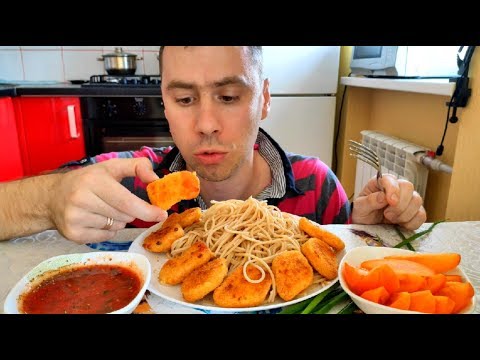 Видео: Мукбанг/Наггетсы и спагетти/Спорт/Драки/Mukbang/eating show/먹방