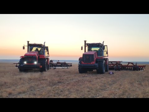 Видео: КИРОВЕЦ К 742 МСт и Дисковая борона DX 9,7м . Зашли на стерню.  (Сезон 2020)