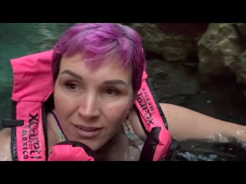 Видео: Плыву в пещере в полной темноте!!!Парк XCaret в Мексике!