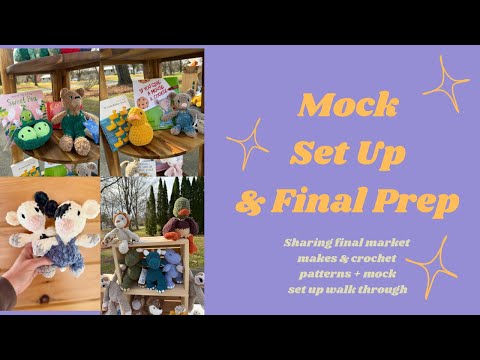 Видео: Безумие подготовки к рынку! — Финальные шаги — Макетная установка — Вязание крючком для малого би...