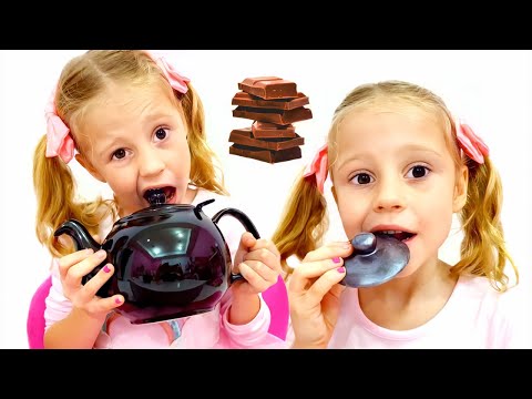 Видео: Настя и Стейси играют со съедобной косметикой