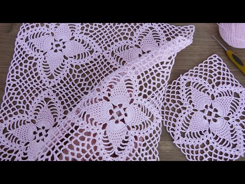 Видео: Ажурный КВАДРАТНЫЙ МОТИВ вязание крючком МК🧶SUPER Beautiful Pattern Crochet square motifs