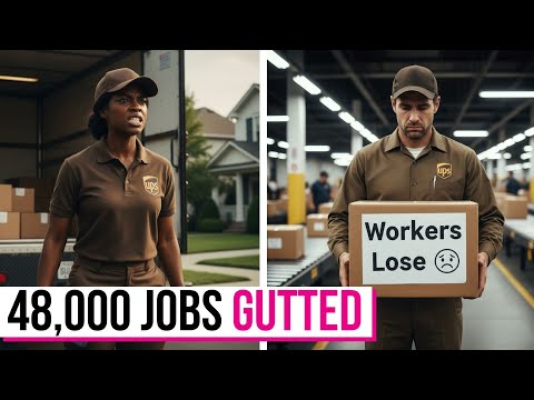 Видео: Спустя 2 года после исторической победы профсоюза UPS сокращает 48 000 рабочих мест! Акционеры вы...