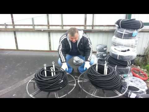 Видео: Затяжка 100 м кабеля в гофру.