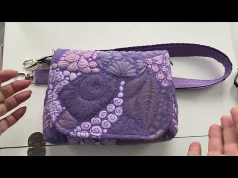 Видео: Фиолетово-сиреневое настроение. Стёганая сумочка в технике "пицца" на заказ.