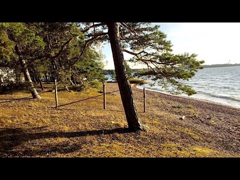 Видео: Финляндия, Серебряный песок (Silversand Camping Hanko). Кемпинг с баней.