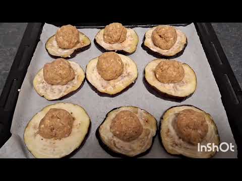 Видео: Баклажаны  запечённые с фаршем.